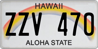 HI license plate ZZV470