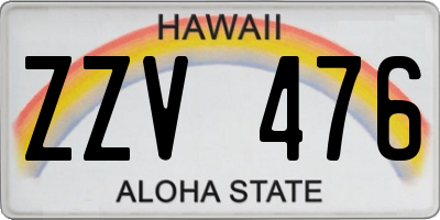 HI license plate ZZV476