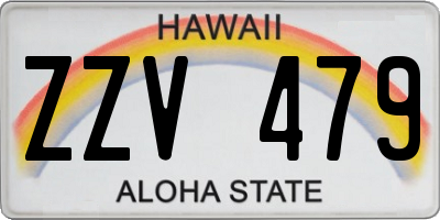 HI license plate ZZV479