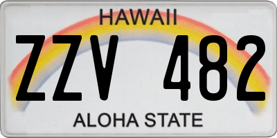 HI license plate ZZV482