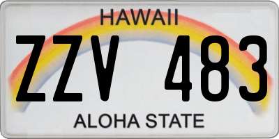 HI license plate ZZV483