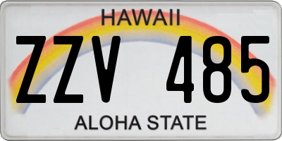 HI license plate ZZV485