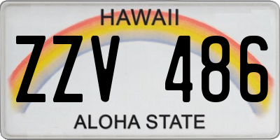 HI license plate ZZV486