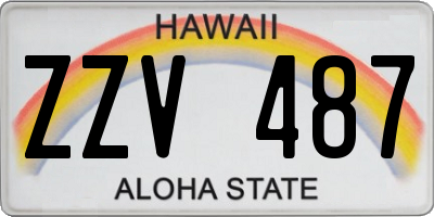 HI license plate ZZV487