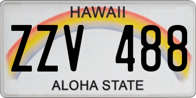 HI license plate ZZV488