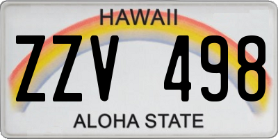 HI license plate ZZV498