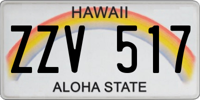 HI license plate ZZV517