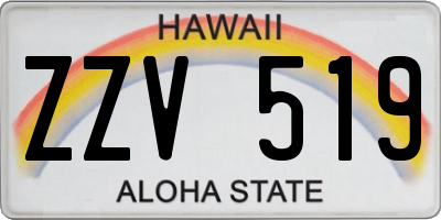 HI license plate ZZV519