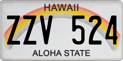 HI license plate ZZV524