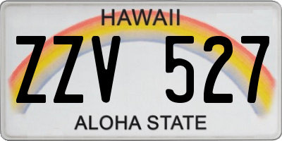 HI license plate ZZV527