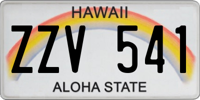 HI license plate ZZV541