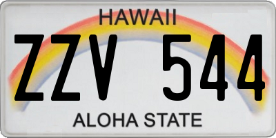 HI license plate ZZV544