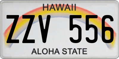 HI license plate ZZV556