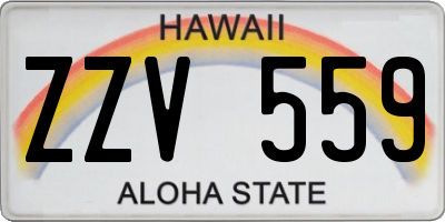 HI license plate ZZV559