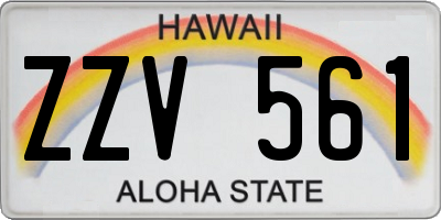 HI license plate ZZV561