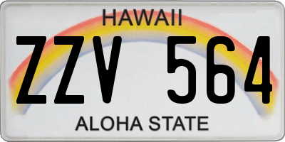 HI license plate ZZV564