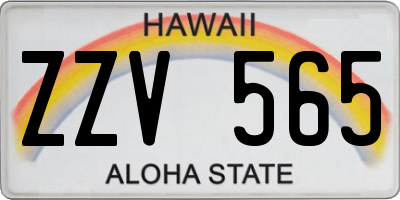 HI license plate ZZV565