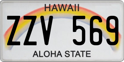 HI license plate ZZV569