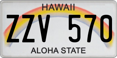 HI license plate ZZV570