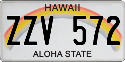 HI license plate ZZV572