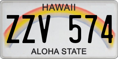 HI license plate ZZV574