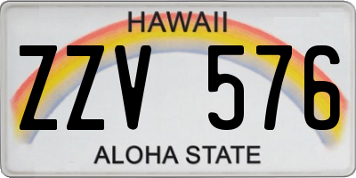 HI license plate ZZV576