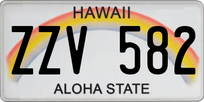 HI license plate ZZV582