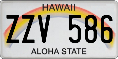 HI license plate ZZV586