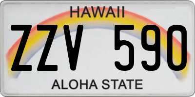 HI license plate ZZV590