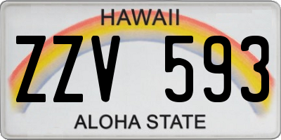 HI license plate ZZV593