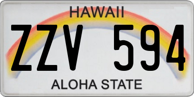 HI license plate ZZV594