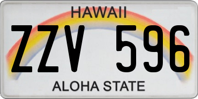 HI license plate ZZV596