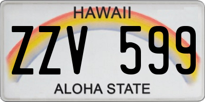 HI license plate ZZV599