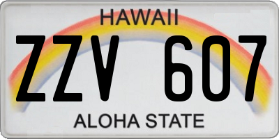 HI license plate ZZV607