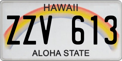 HI license plate ZZV613