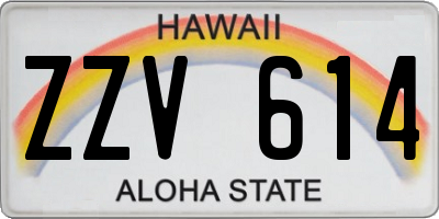 HI license plate ZZV614