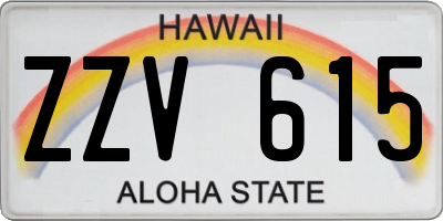 HI license plate ZZV615