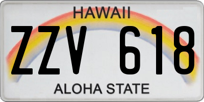 HI license plate ZZV618