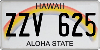 HI license plate ZZV625