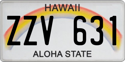 HI license plate ZZV631