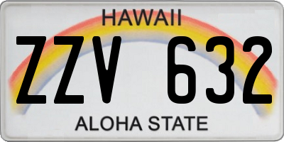 HI license plate ZZV632