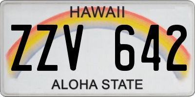 HI license plate ZZV642