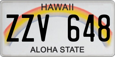 HI license plate ZZV648