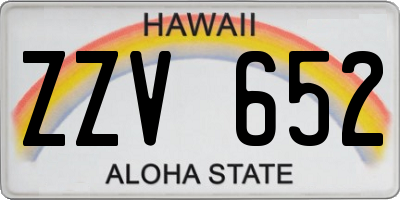 HI license plate ZZV652