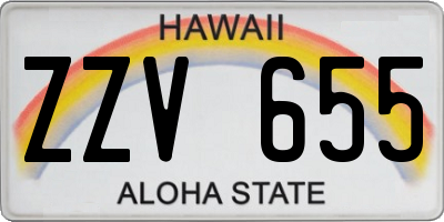 HI license plate ZZV655