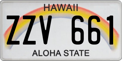 HI license plate ZZV661