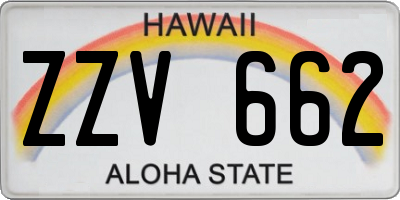 HI license plate ZZV662