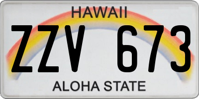 HI license plate ZZV673