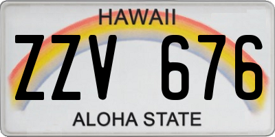 HI license plate ZZV676