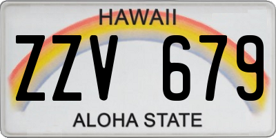 HI license plate ZZV679